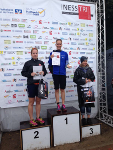 Stolze Mutter auf Platz 1